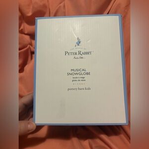 Pottery barn Peter the rabbit snow globe